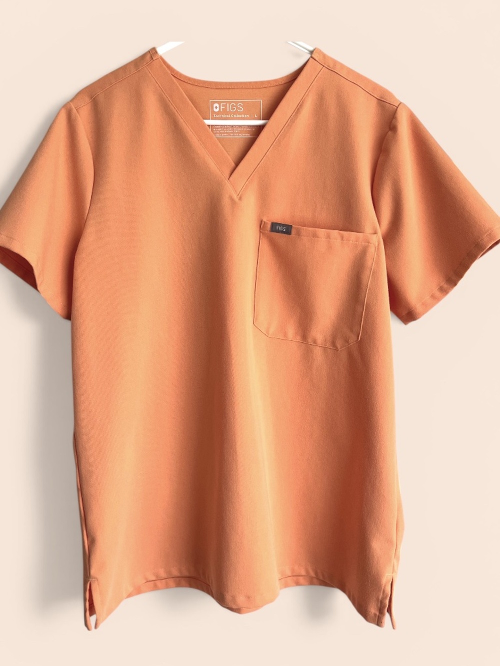 FIGS Shaka Orange Limited Edition Catarina Scrub Top Size Large